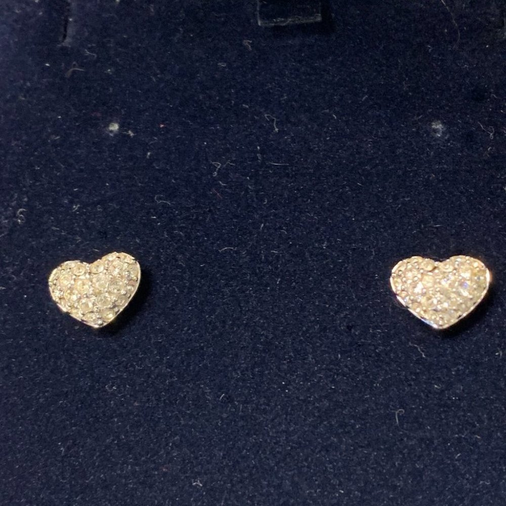 Swarovski Heart Silver Swarovski Crystals Earrings - Picture 2 of 5